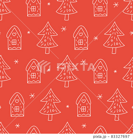 Christmas seamless doodle pattern 83327697