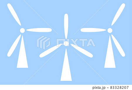 風力発電の様子 風車のイラストのイラスト素材 37