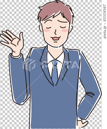 小馬鹿にした表情の男子高校生 83329567