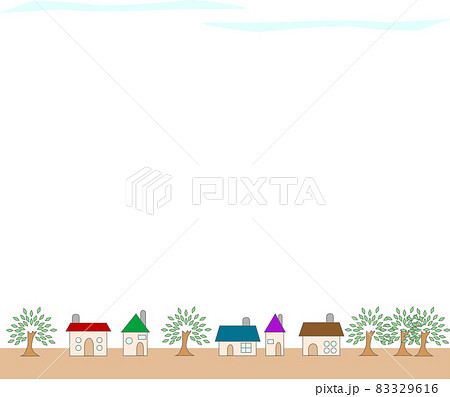 一軒家が並ぶ景色 一軒家が並ぶ景色 83329616