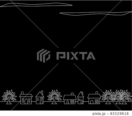 夜の街並みのシルエット 夜の街並みのシルエット 83329618