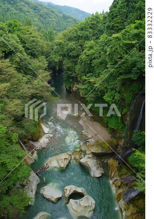 手取峡谷　不老橋からの眺め　白山手取川ジオパーク 83332229