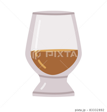 Whisky or Whiskey Poured in Glass Vector Illustration Whisky or Whiskey Poured in Glass Vector Illustration 83332892