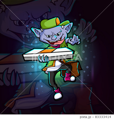 The witch pizza delivery esport logo design 83333414