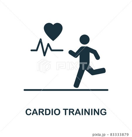 Cardio Training icon. Monochrome sign from gym collection. Creative Cardio Training icon illustration for web design, infographics and more Cardio Training icon. Monochrome sign from gym collection. Creative Cardio Training icon illustration for web design, infographics and more 83333879