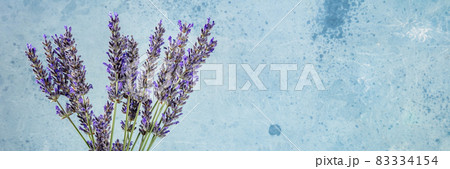 Lavender flower bouquet with a place for text, a bunch of lavandula plants Lavender flower bouquet with a place for text, a bunch of lavandula plants 83334154