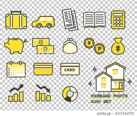 省錢考慮買自己的房子或汽車矢量圖素材/房子/儲蓄/計劃 83334250