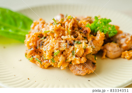 オートミールでチキンライス風ごはん 83334351