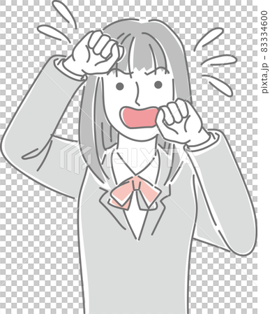 High school girl with an impatient look High school girl with an impatient look 83334600