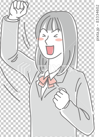 Girls high school students playing guts pose Girls high school students playing guts pose 83334602