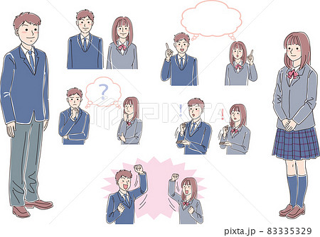 高校生男女_カラー 83335329