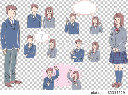 高校生男女_カラー 83335329