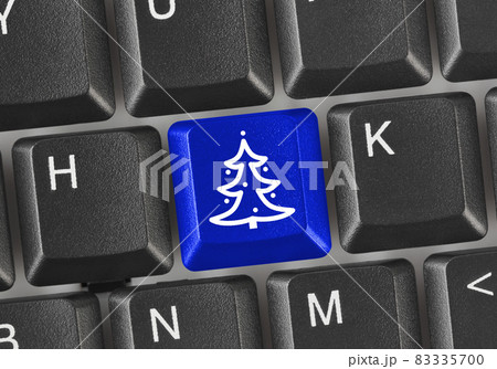 Computer keyboard with Christmas tree key Computer keyboard with Christmas tree key 83335700