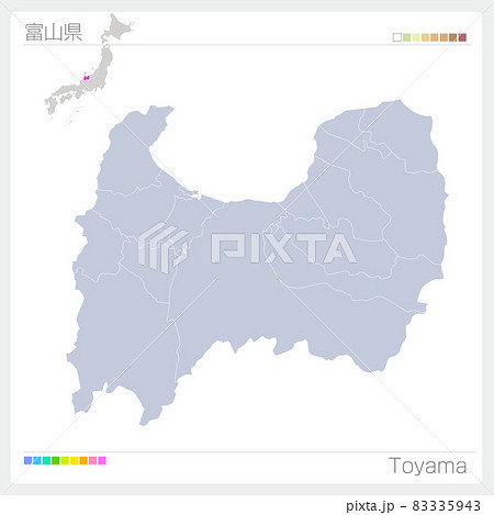 富山県の地図・Toyama