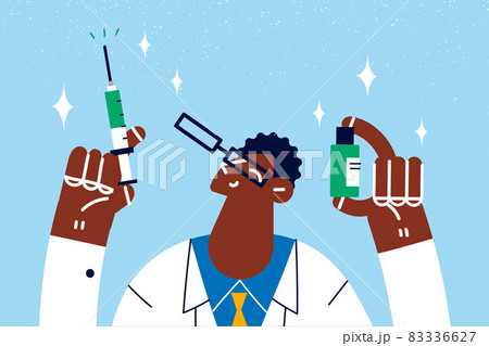 Vaccination and injection during pandemic concept. 83336627