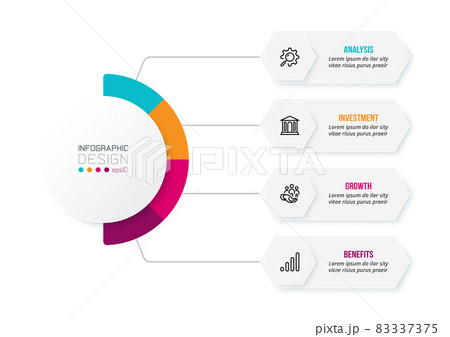 Business concept infographic template with diagram. 83337375