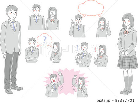 高校生男女_二色風 83337701