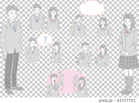 高校生男女_二色風 83337701