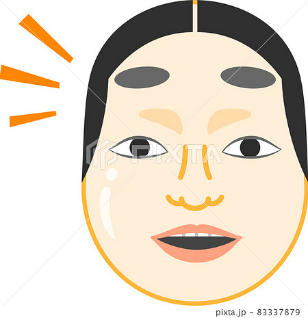 若い女性の能面 83337879