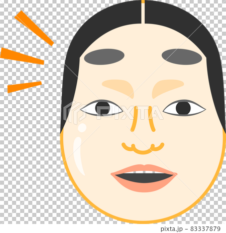 若い女性の能面 83337879