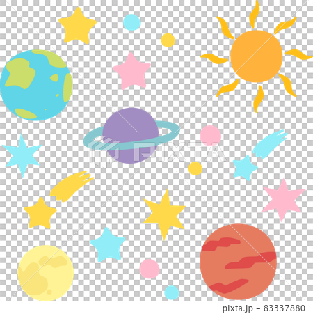 星、天体のデコレーションイラスト 83337880