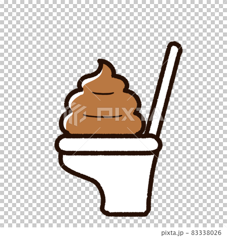 Western style toilet and poop 83338026