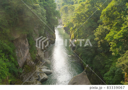 手取峡谷　不老橋からの眺め　白山手取川ジオパーク 83339067