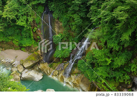 手取峡谷 不老橋からの眺め 白山手取川ジオパーク 手取峡谷 不老橋からの眺め 白山手取川ジオパーク 83339068