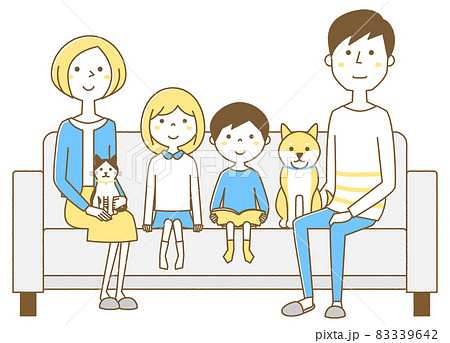 家族　二世代　ソファー 83339642