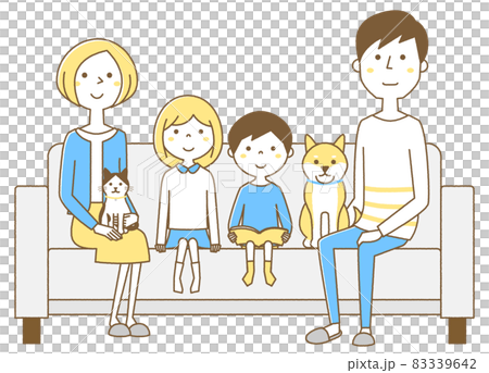 家族　二世代　ソファー 83339642