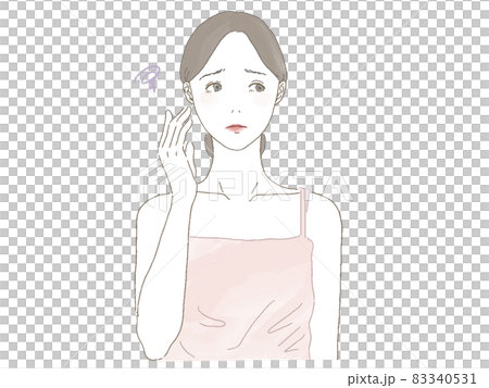 肌トラブルに悩む女性 83340531