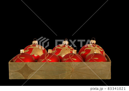 Christmas decoration, isolated on a black background Christmas decoration, isolated on a black background 83341021