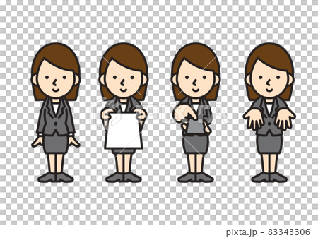 Working person, female office worker, suit, businessman 83343306