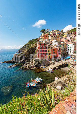 Riomaggiore Village Cinque Terre - Tourist resort in Liguria Italy 83344360
