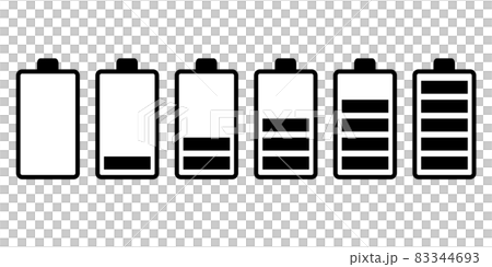 電池の減り具合を示すイラストのイラスト素材