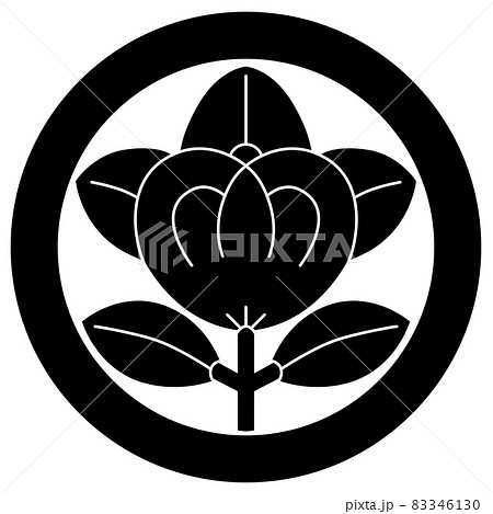井伊直政 井伊直虎 井伊直弼の家紋です 丸に橘といいます のイラスト素材