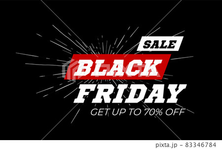 Black friday vector illustration on black 83346784