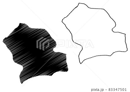 Konce Municipality (Republic of North Macedonia, Southeastern Statistical Region) map vector illustration, scribble sketch Konce map 83347501