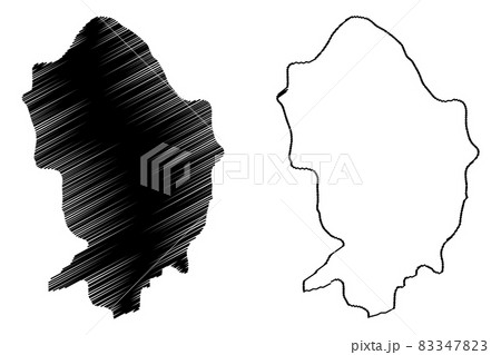 Makedonski Brod Municipality (Republic of North Macedonia, Southwestern Statistical Region) map vector illustration, scribble sketch Makedonski Brod map 83347823