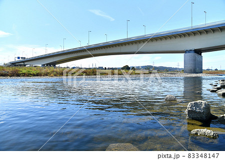 稲城大橋/多摩川を下流/府中市側より望む(東京都府中市)【2021.10】 稲城大橋/多摩川を下流/府中市側より望む(東京都府中市)【2021.10】 83348147
