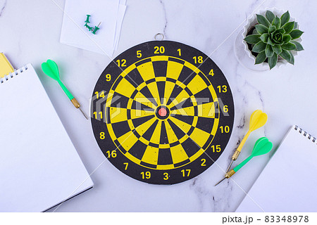 Target and goal concept with darts and arrows Target and goal concept with darts and arrows 83348978
