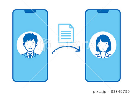 スマホ　ネットワーク　データ　データ共有　通信 83349739