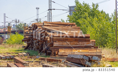 Railroad Ties Yard Railroad Ties Yard 83351540