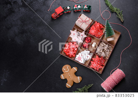 Christmas decorations for Christmas trees and gingerbread 83353025