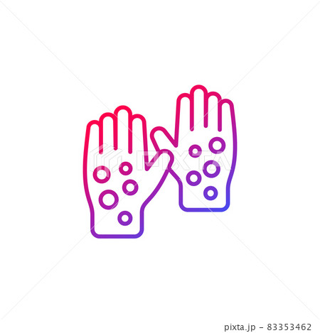 psoriasis or rash line icon on white psoriasis or rash line icon on white 83353462