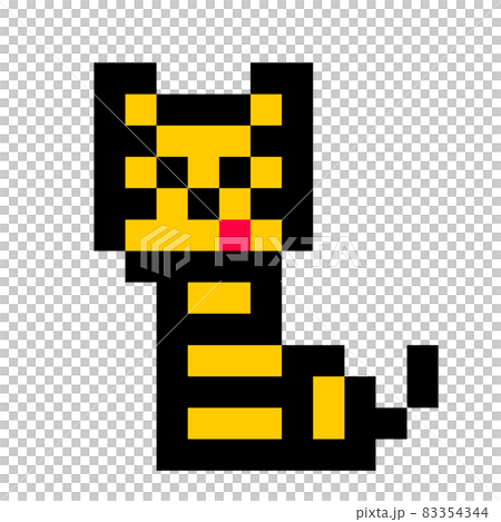 ミニマルなトラのピクセルアート ミニマルなトラのピクセルアート 83354344