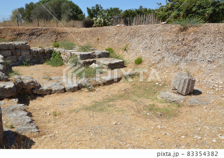 Temple Apollo Erethimios in the village of Theologos on Rhodes in Greece 83354382