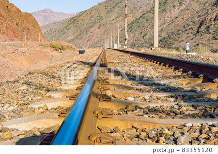 Closeup of rail Closeup of rail 83355120