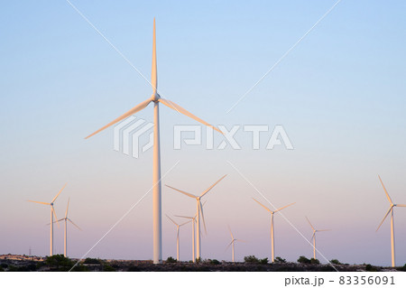 Group of wind power station for renewable electric energy production 83356091