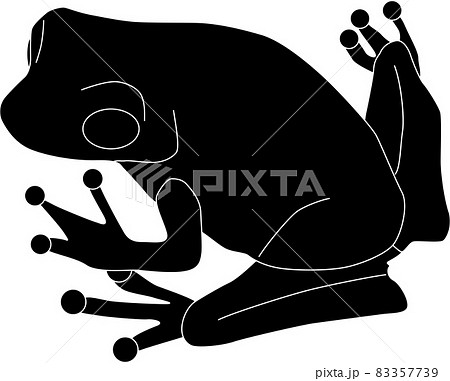 Realistic Frog Silhouette Material Stock Illustration